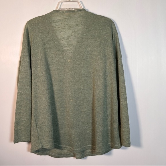 SOFT SURROUNDINGS Valentine Zip Sweater. Mint green. See description for sizes - Picture 4 of 6